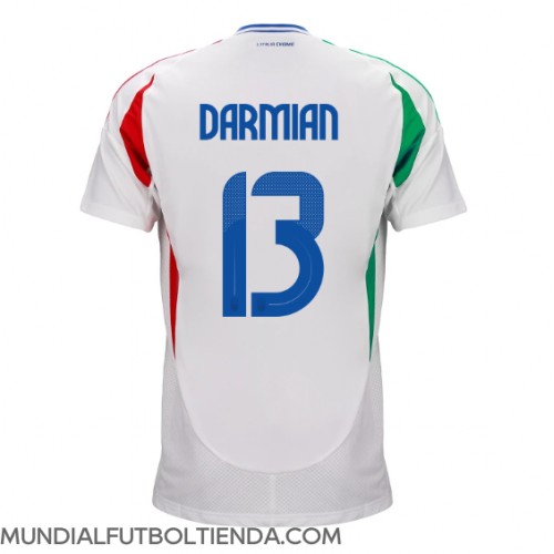 Camiseta Italia Matteo Darmian #13 Segunda Equipación Replica Eurocopa 2024 mangas cortas